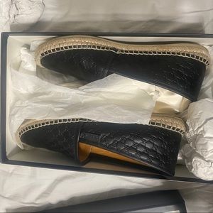 Gucci espadrilles all black leather